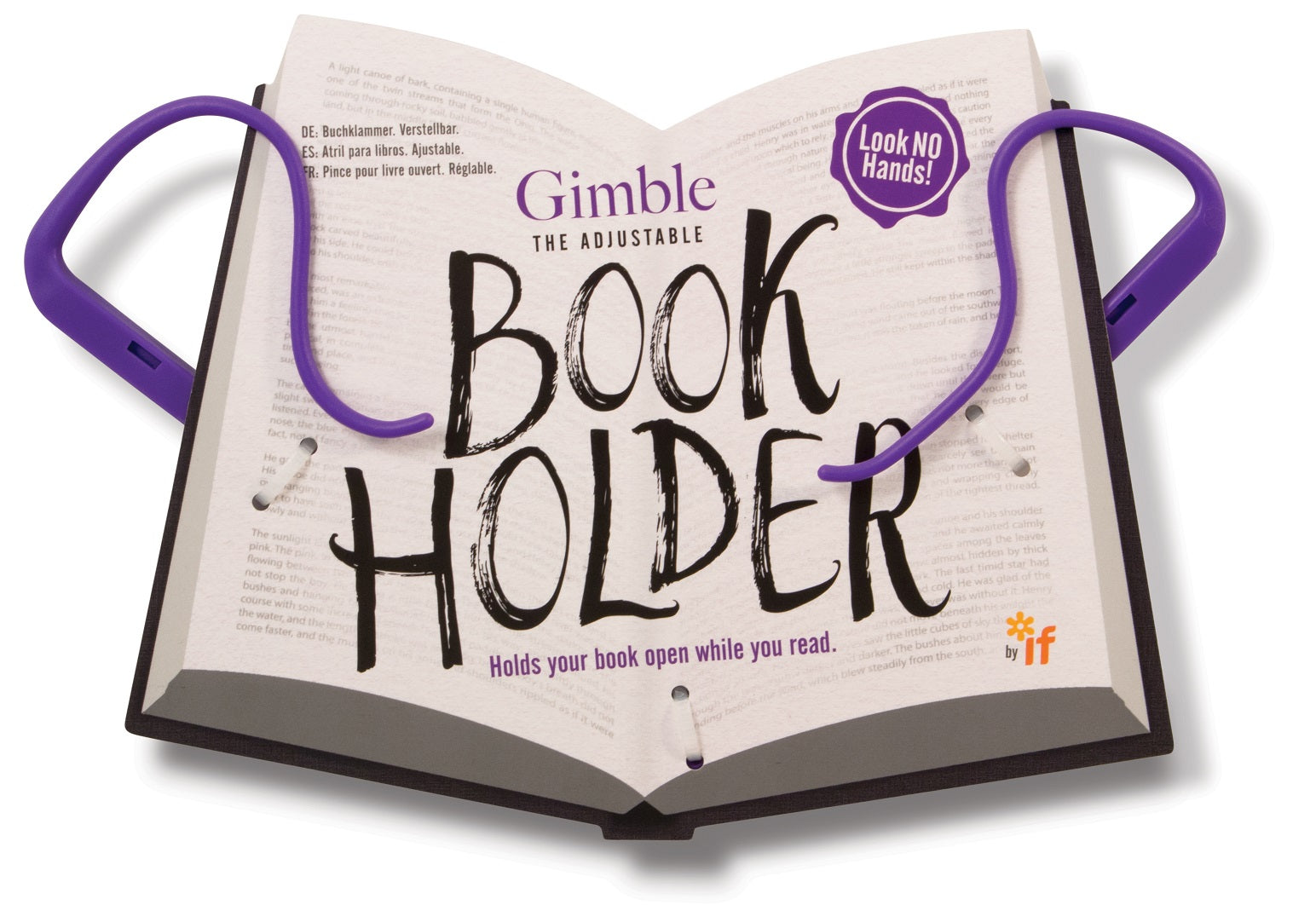 Gimble Book Holder fioletowy uchwyt do książki