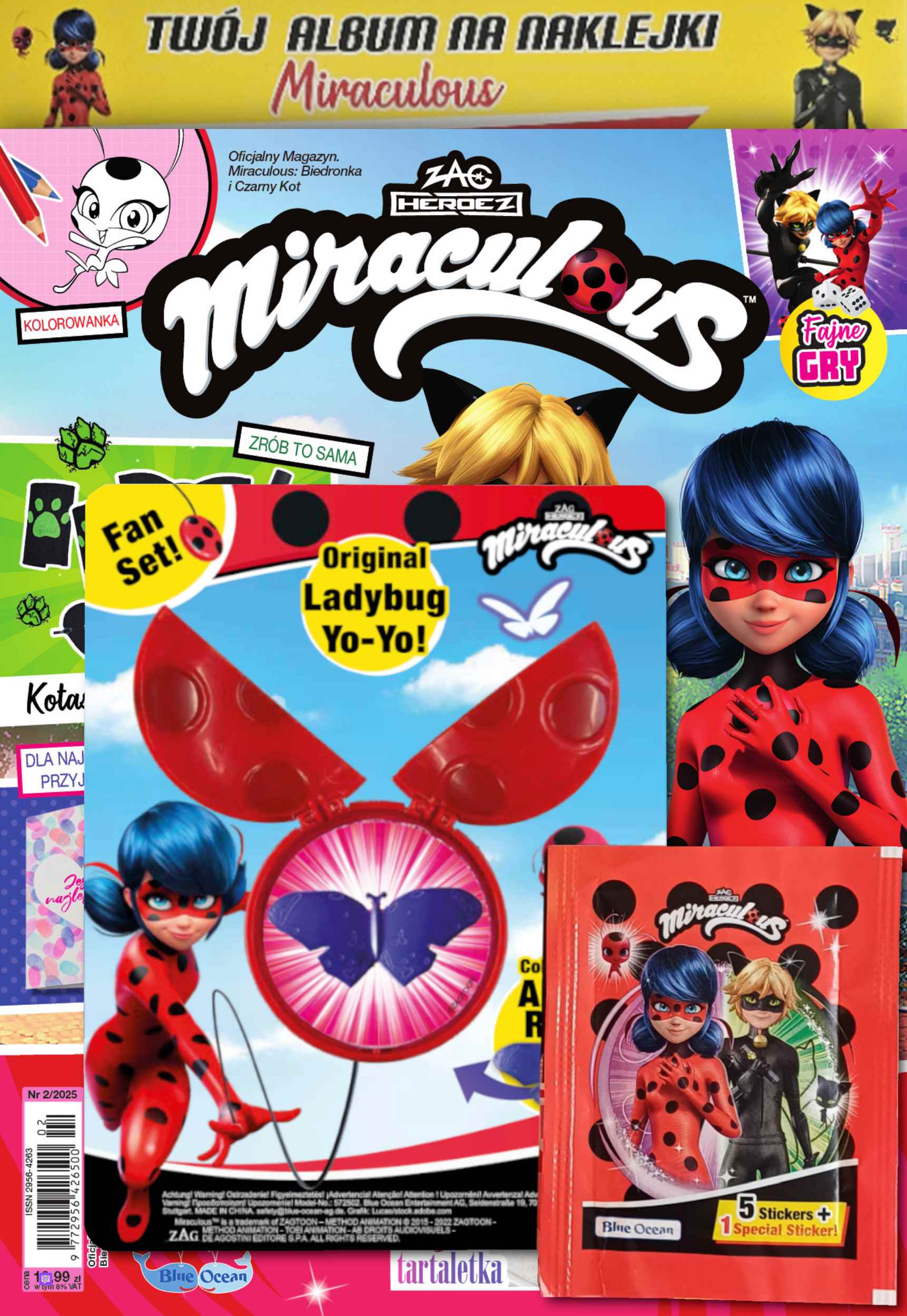 Miraculous Biedronka i Czarny Kot zestaw startowy magazyn