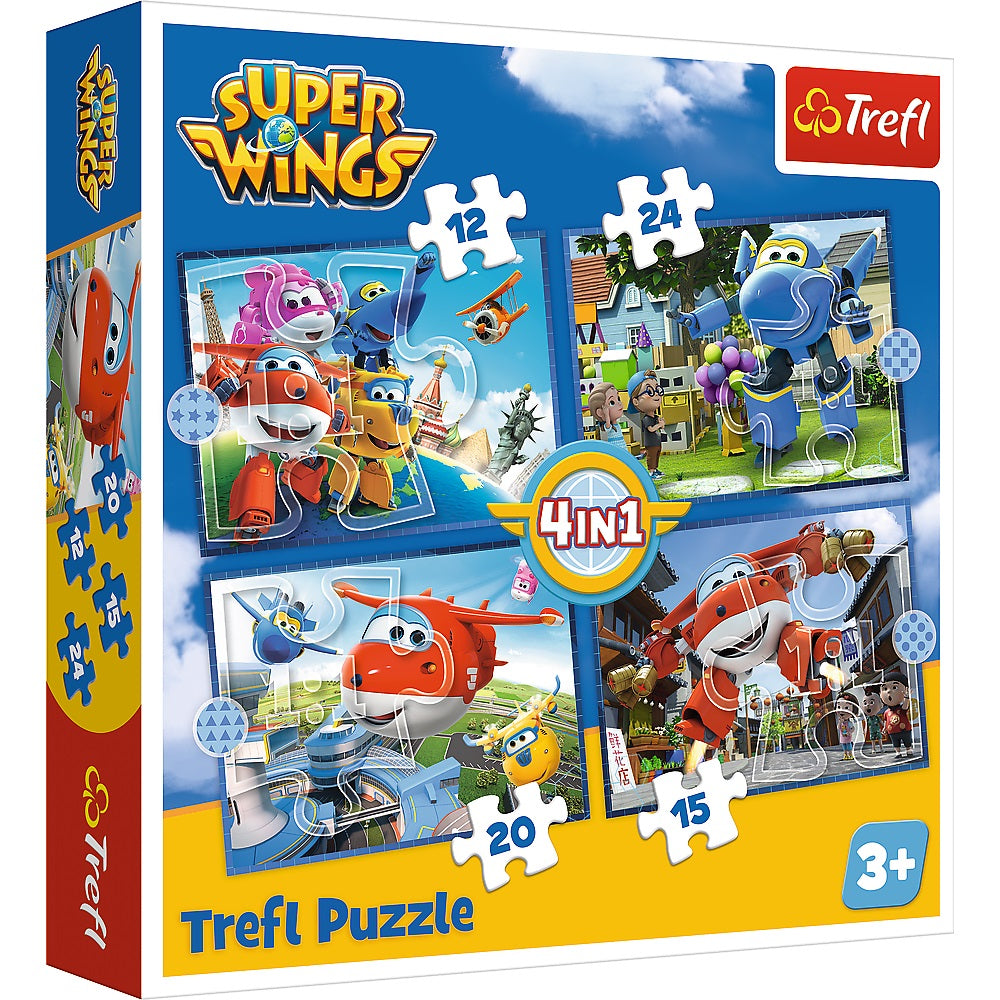 Puzzle 4w1 (12,15,20,24) Odlotowa paczka Super Wings 34351