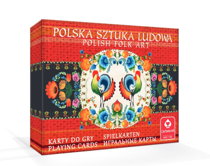 Karty do gry Polska sztuka ludowa podwójne 2 x 55 kart
