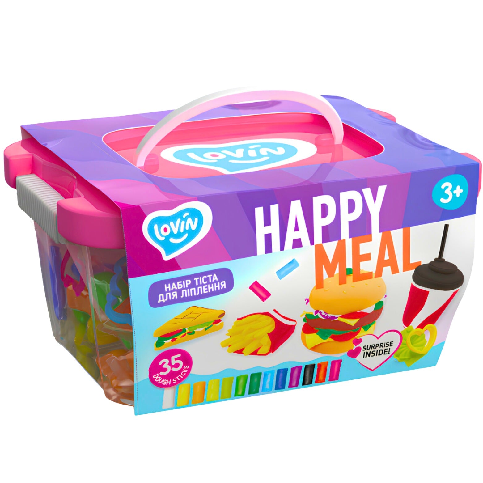 Masa plastyczna lekka TM Lovin Happy Meal +akcesoria
