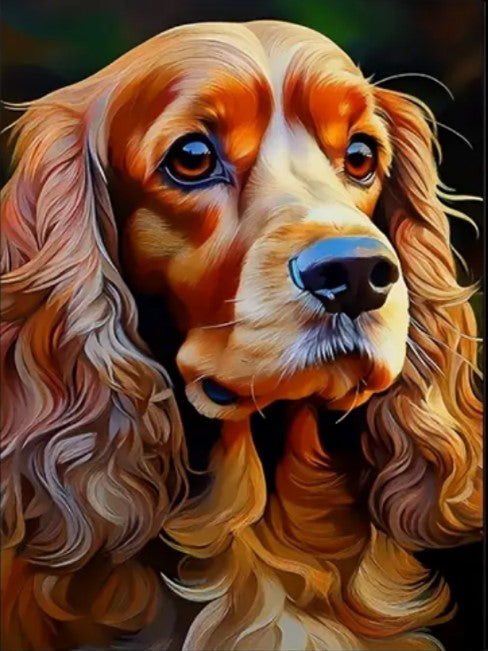 Diamentowa Mozaika Pies Cocker Spaniel Portret NO-2003121