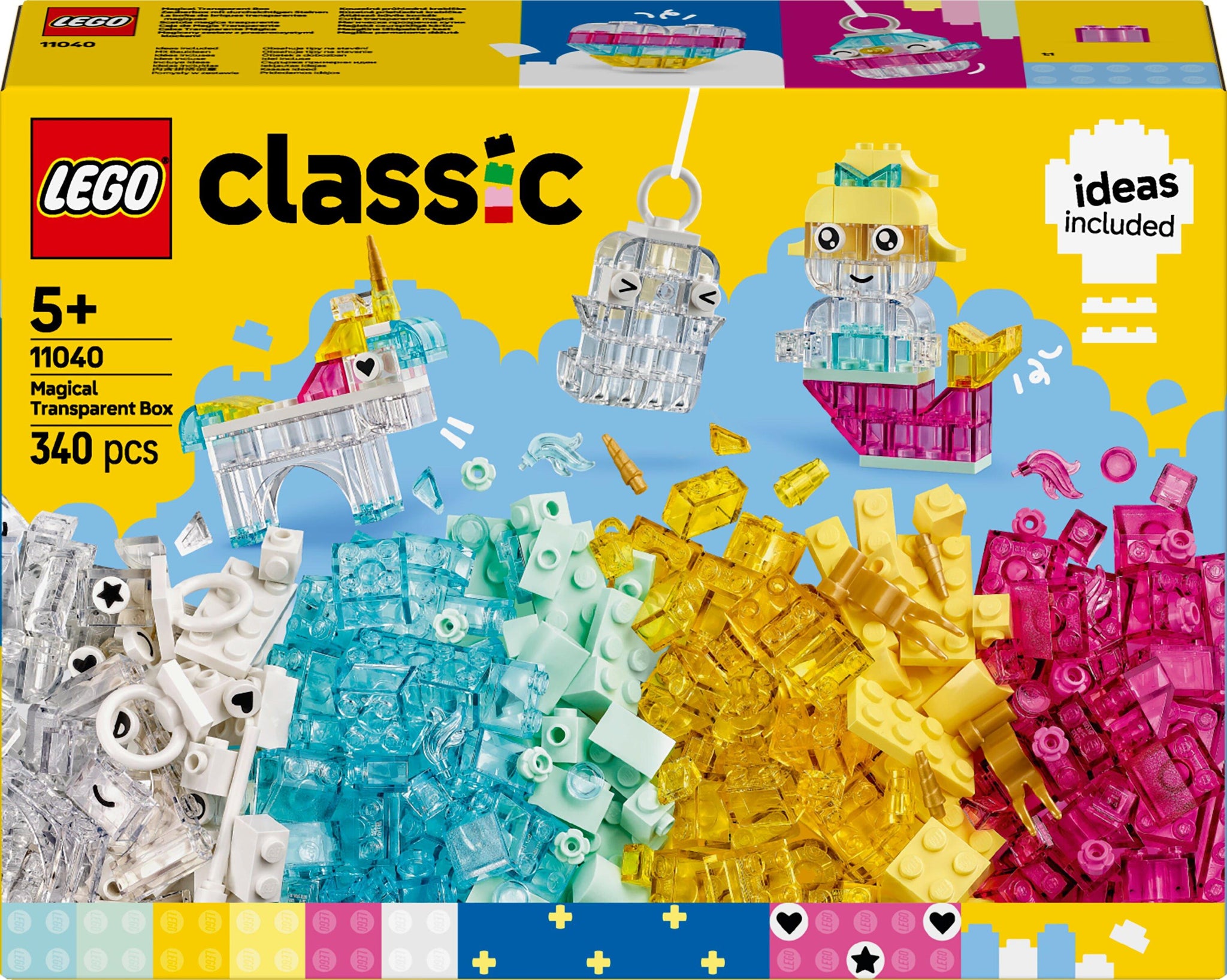 LEGO Classic Magiczny zestaw z przezroczystymi klockami 11040