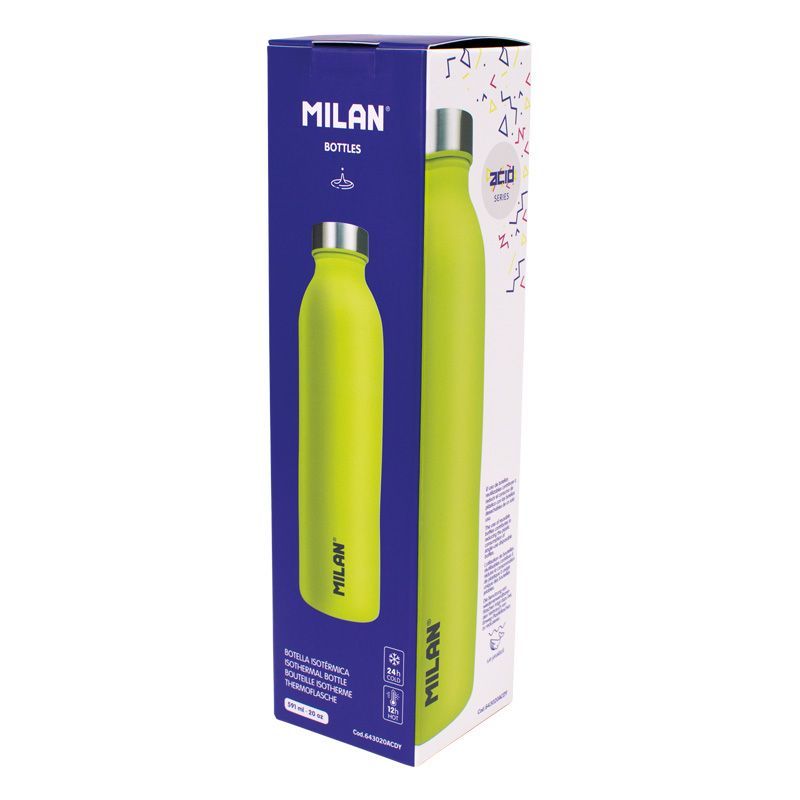 Butelka termiczna Milan ACID żółta 591 ml