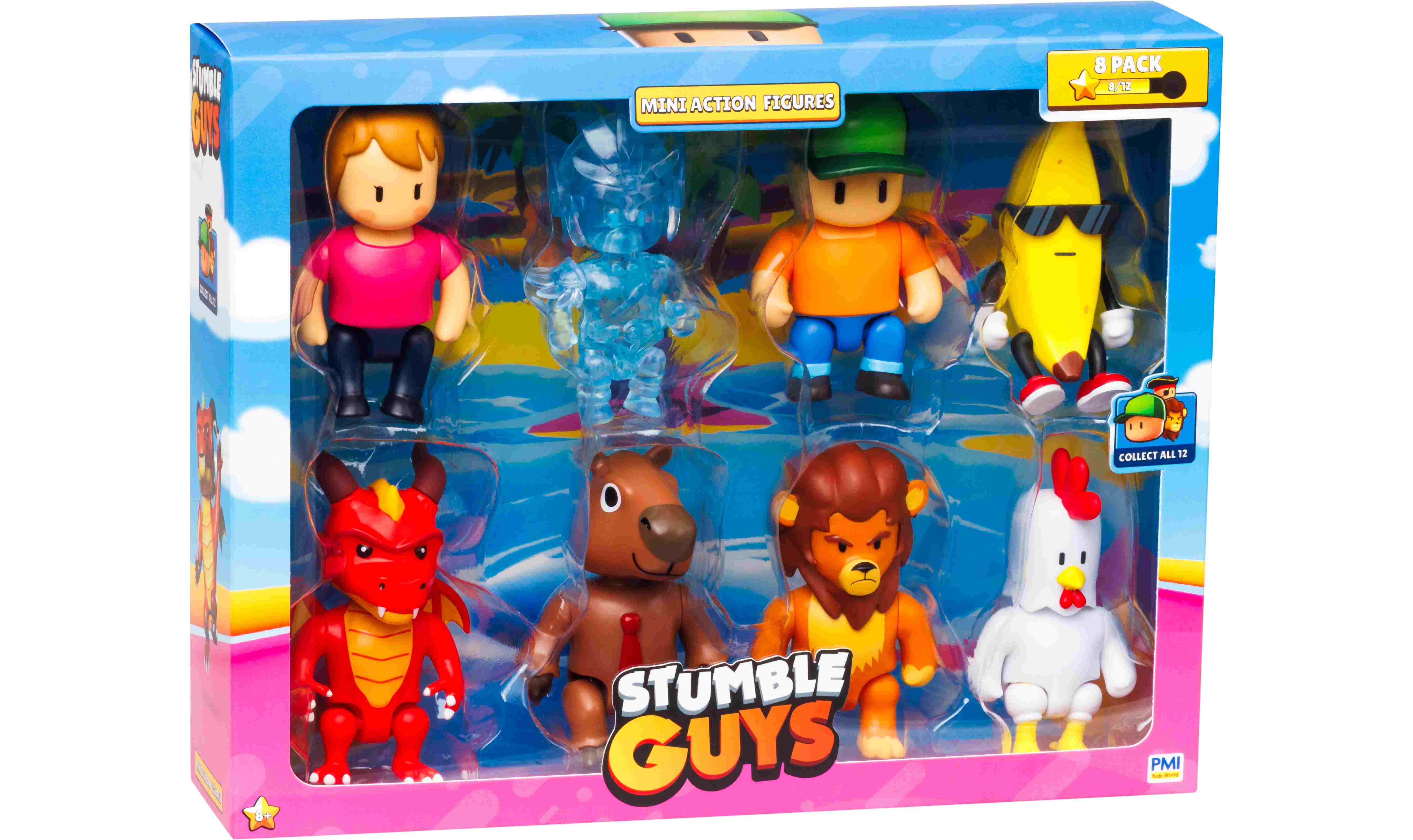 Stumble Guys Mini Action Figures 8 Pack Deluxe Box A