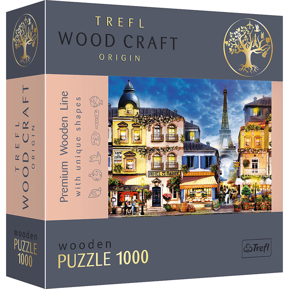Puzzle 1000 drewniane Francuska uliczka 20142