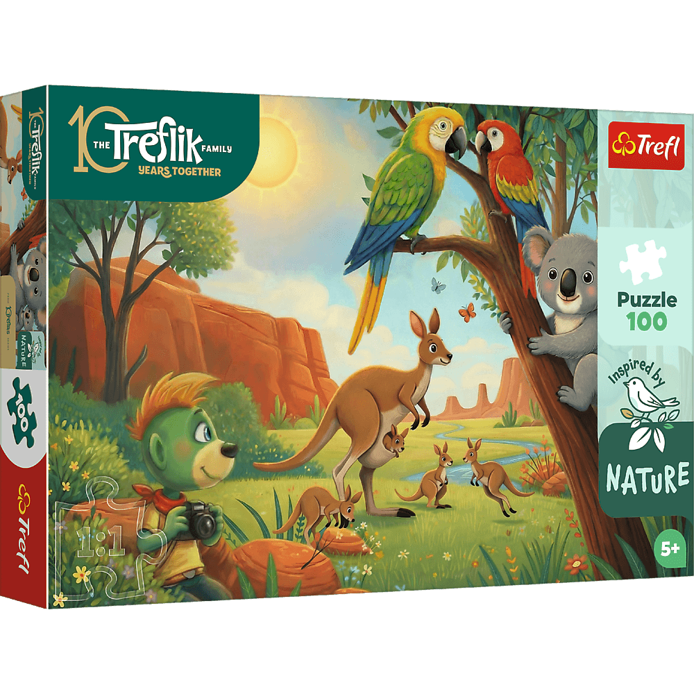 Puzzle 100 Inspired By Nature Koala i kangury Rodzina Treflików 16594