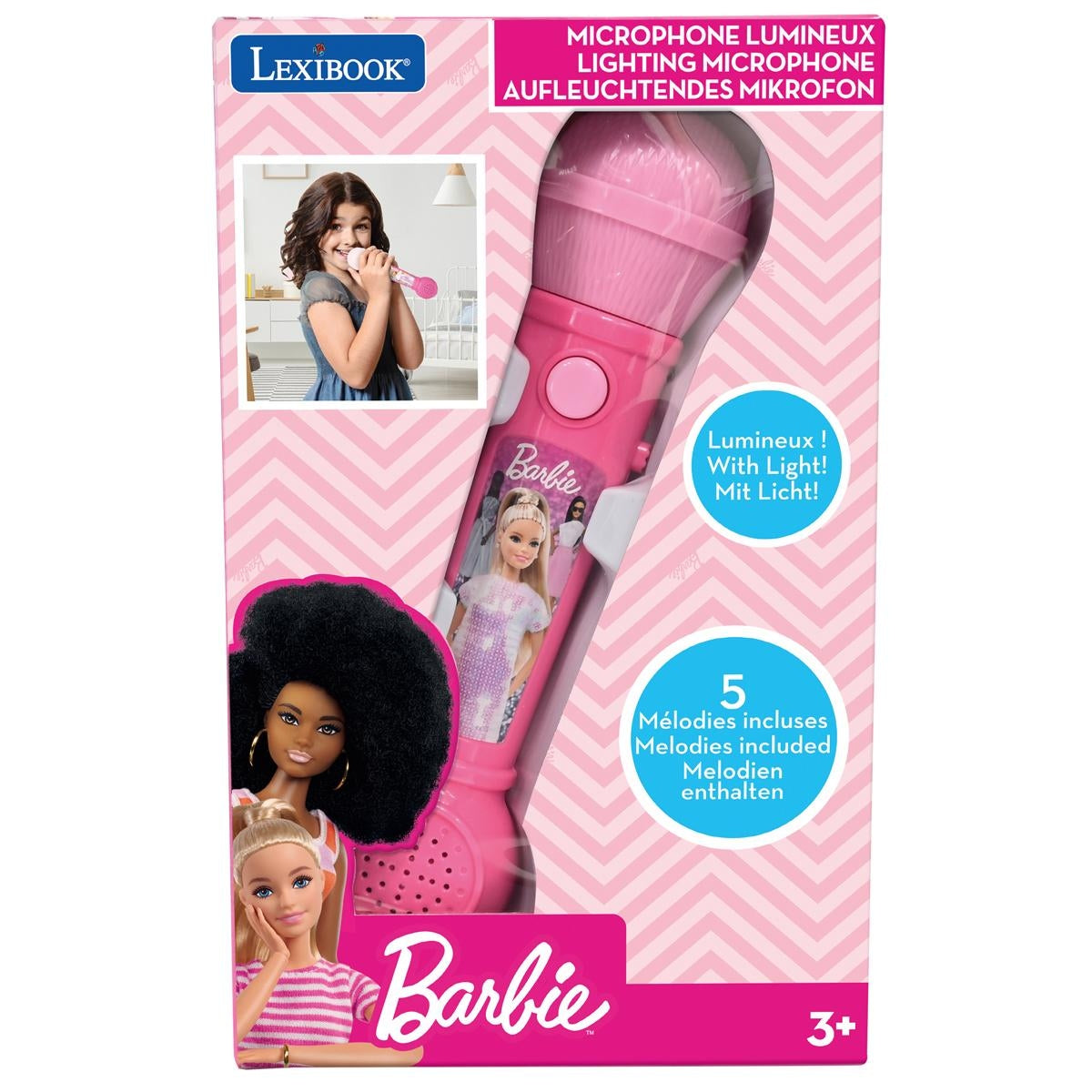 Mikrofon Barbie świecący z głośnikiem Lexibook MIC80BB