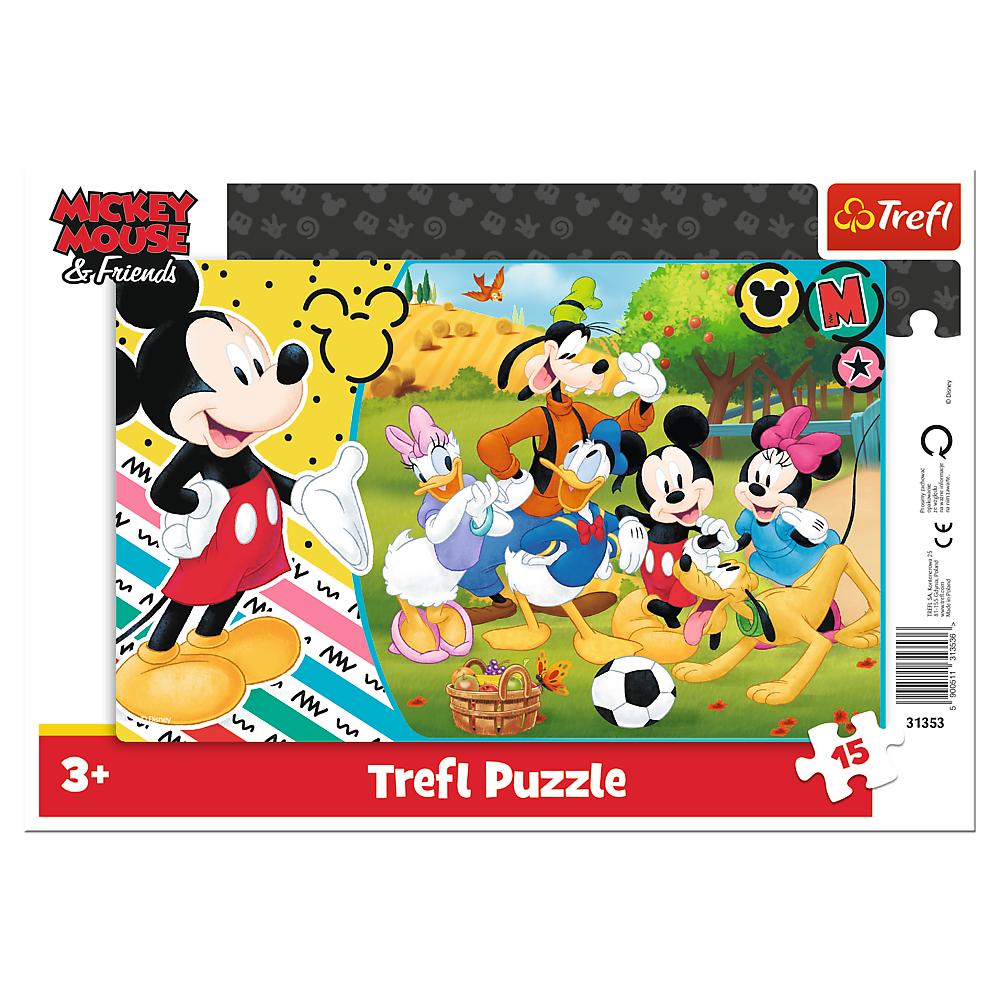 Puzzle 15 ramkowe Mickey Mouse na wsi 31353