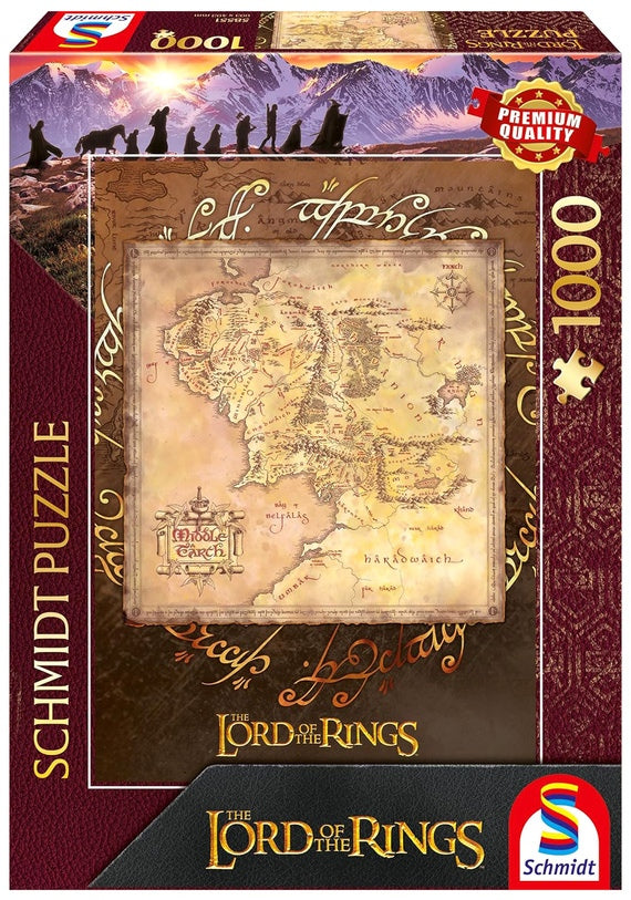 Puzzle 1000 PQ Władca Pierścieni Śródziemie 113469