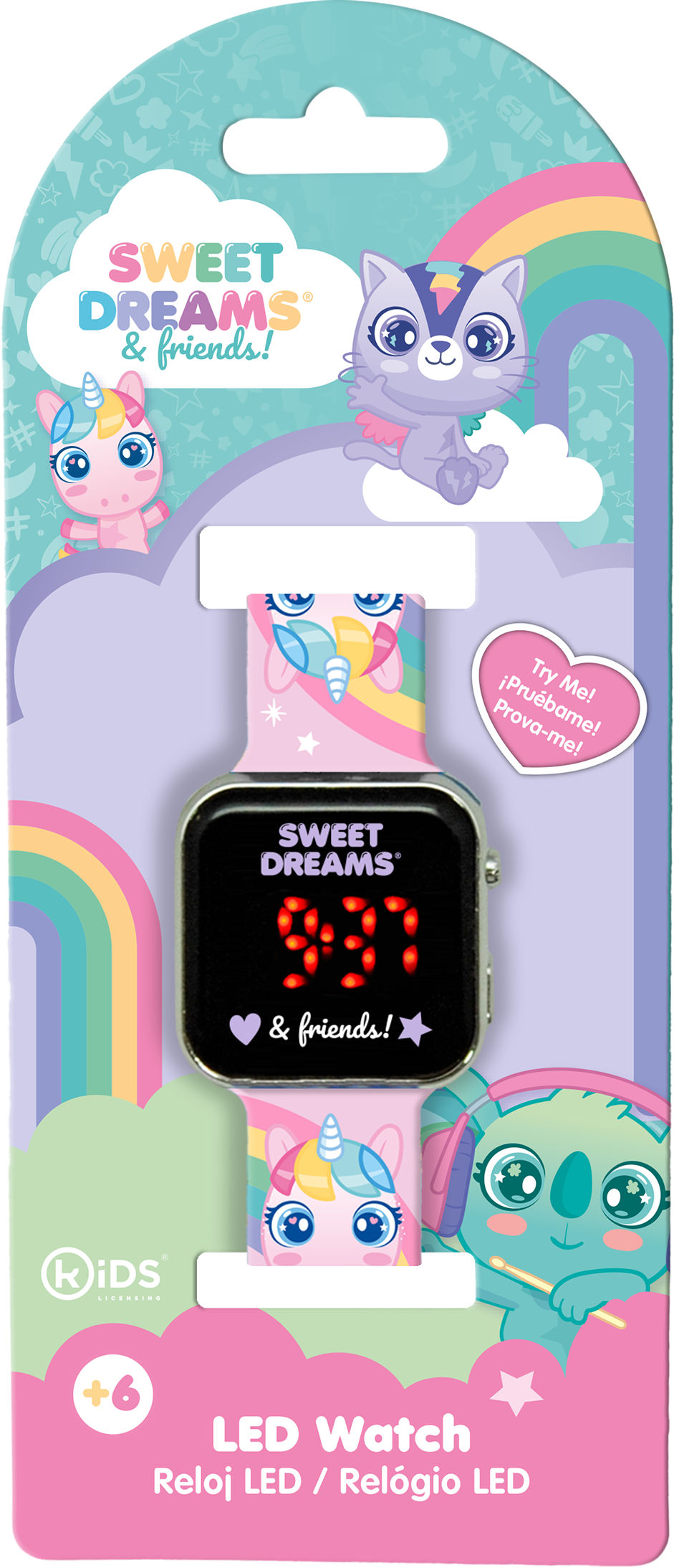 Zegarek LED z kalendarzem Sweet Dreams KL11621