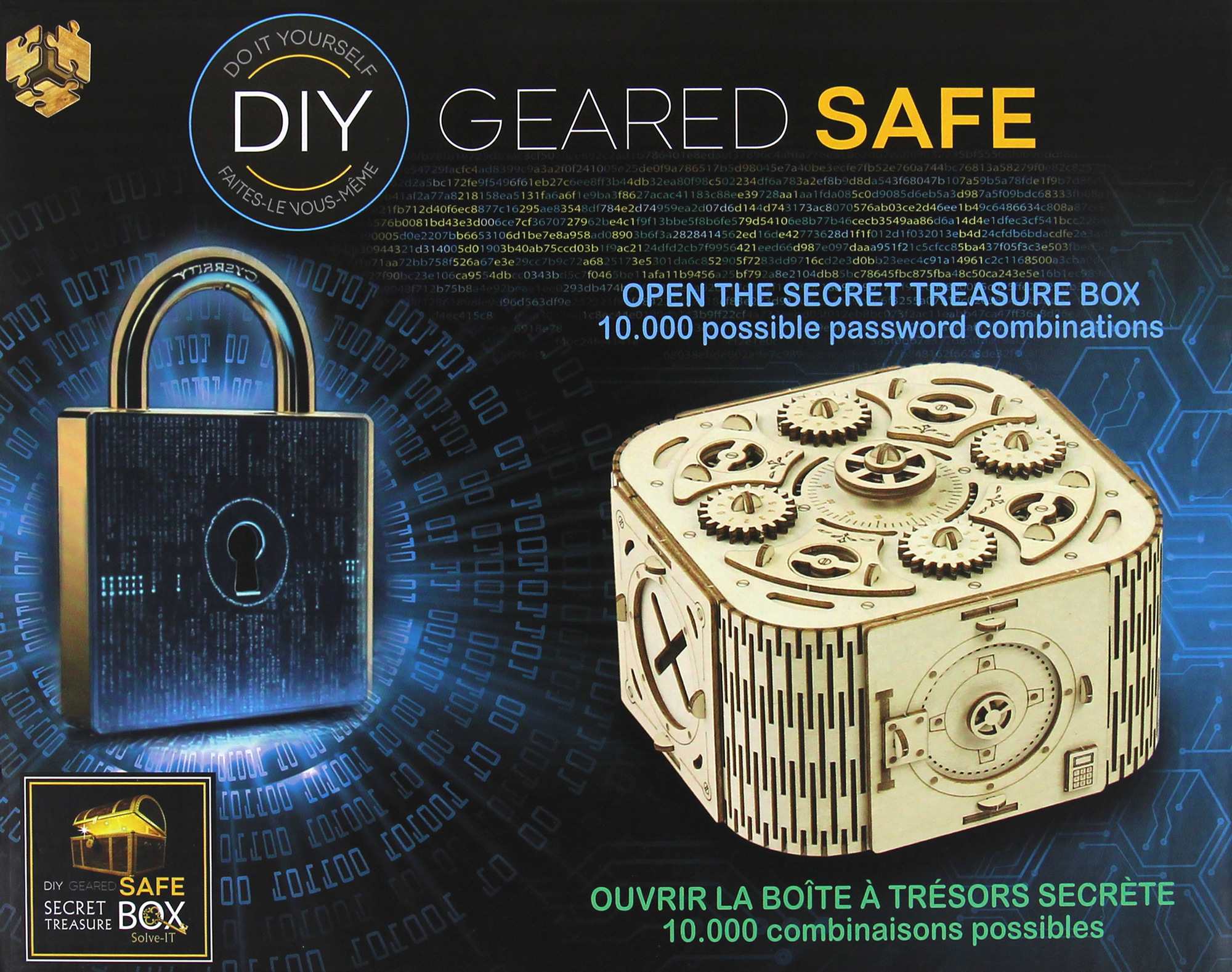 Łamigłówka Treasure Box Geared Safe Secret diy poziom 3/4