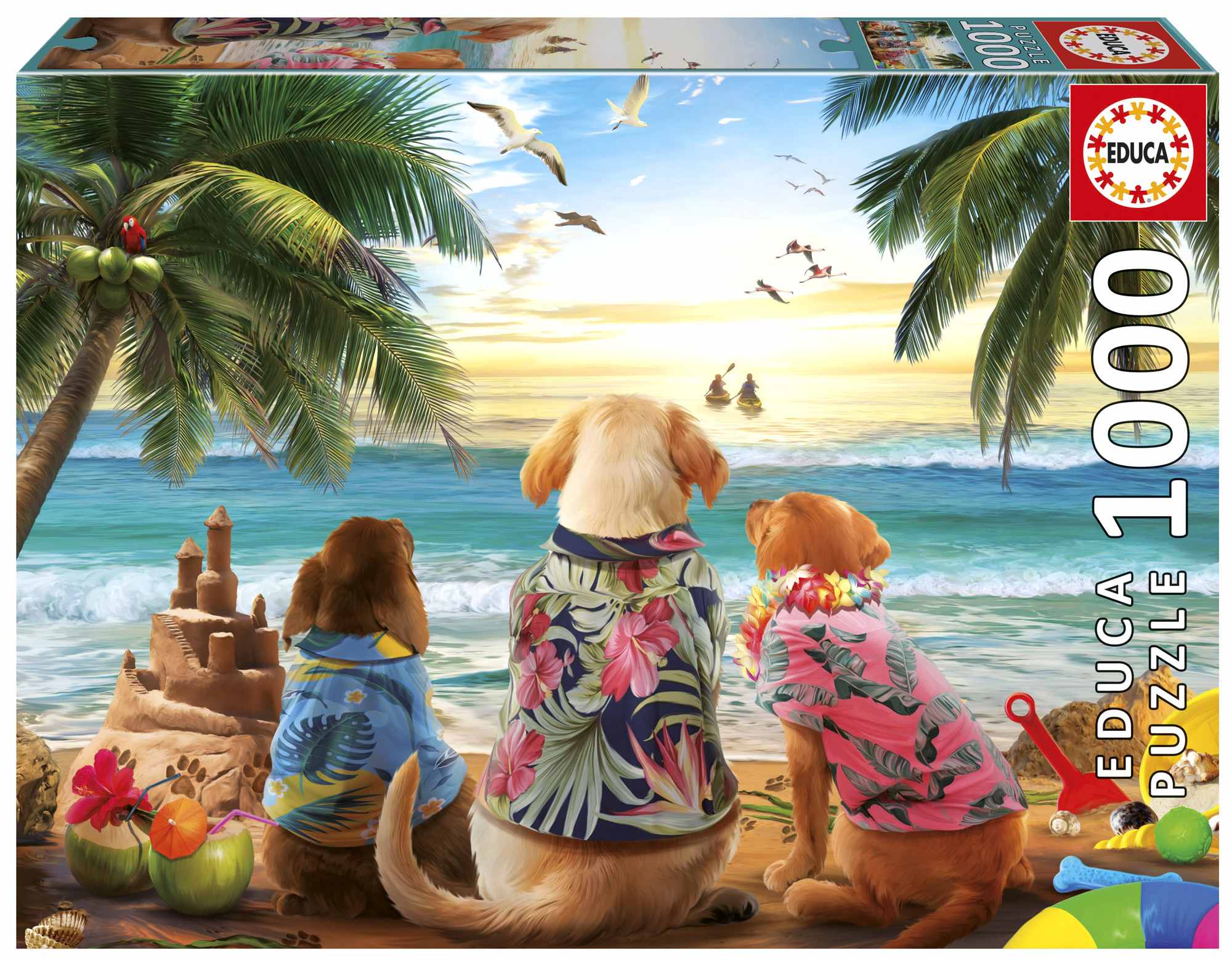 Puzzle 1000 Psy na plaży 113797