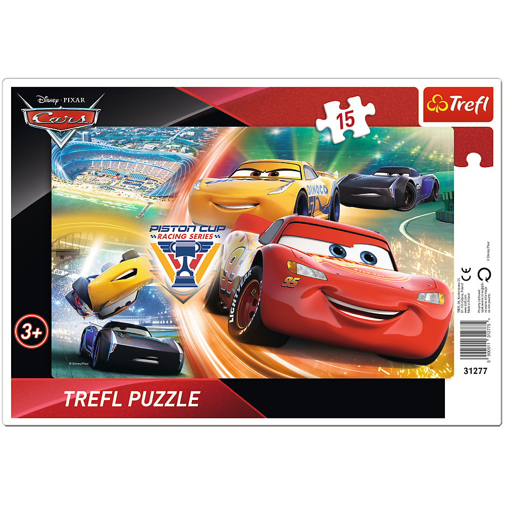 Puzzle 15 ramkowe Walka o zwycięstwo Cars 31277
