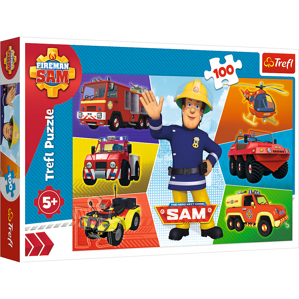 Puzzle 100 Pojazdy strażaka sama Strażak Sam 16354
