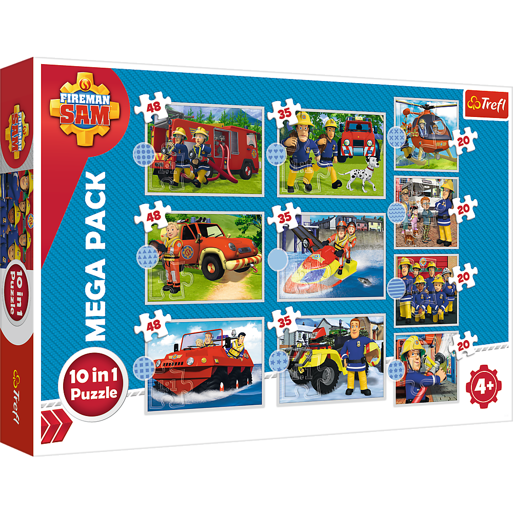 Puzzle 10w1 Poznaj ekipę Strażaka Sama 90382