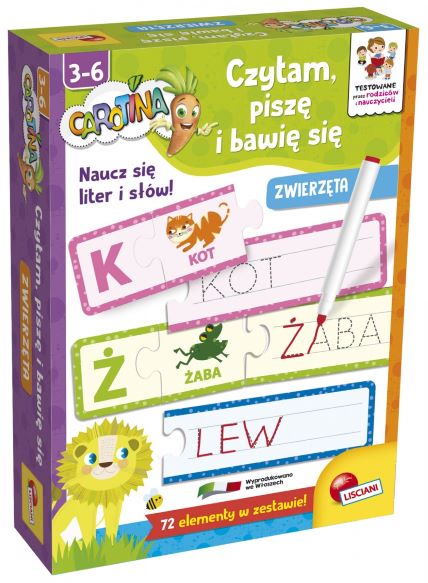 Czytam, piszę i bawię się zwierzęta Carotina 304-PL86931