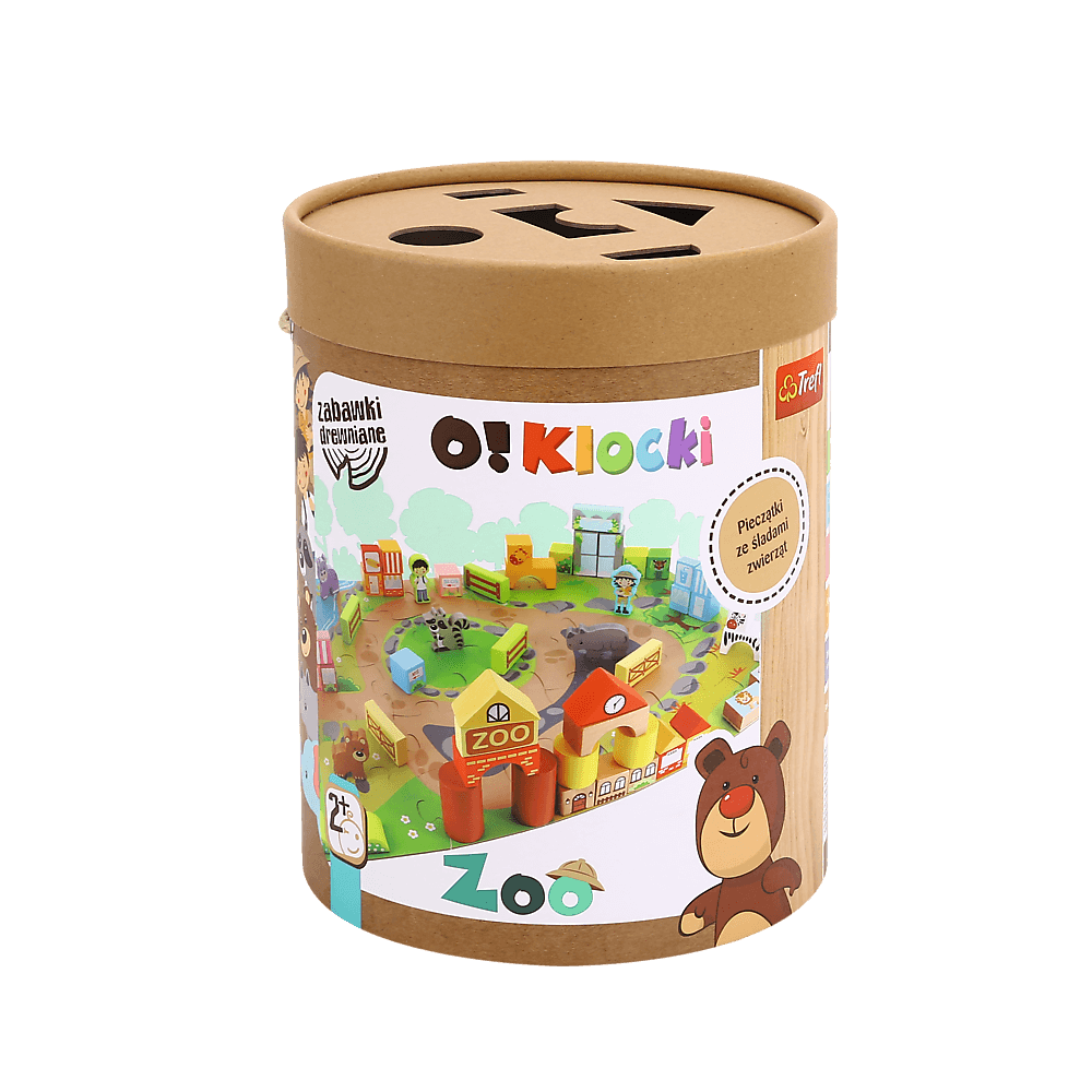 Klocki drewniana O!Klocki ZOO 66 elementów 61505