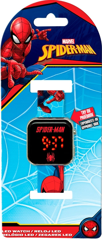 Zegarek LED z kalendarzem Spiderman SPD4987