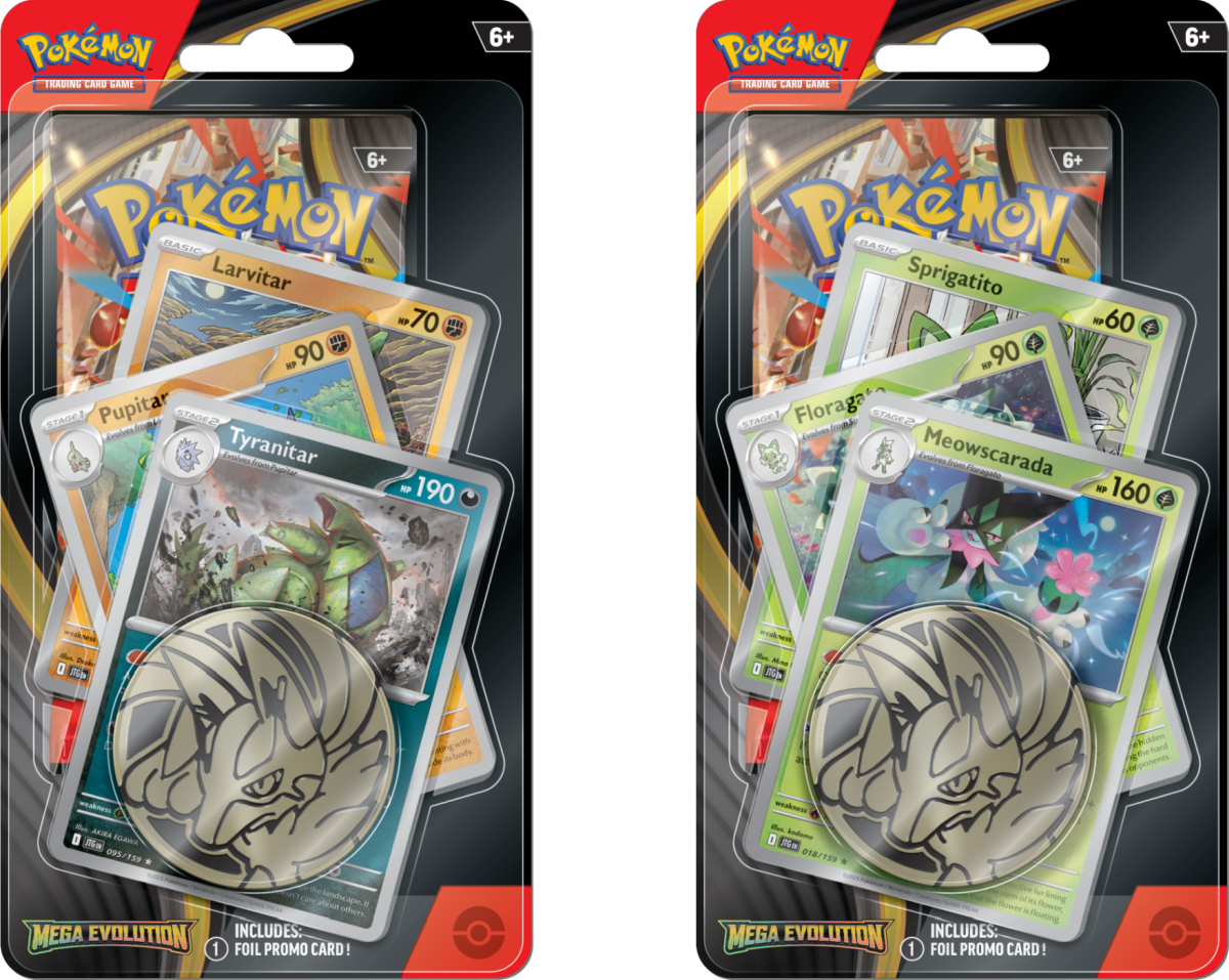 Pokemon TCG Mega Evolution Premium Checklane Tyranitar /Meowscaradablister 1szt.mix