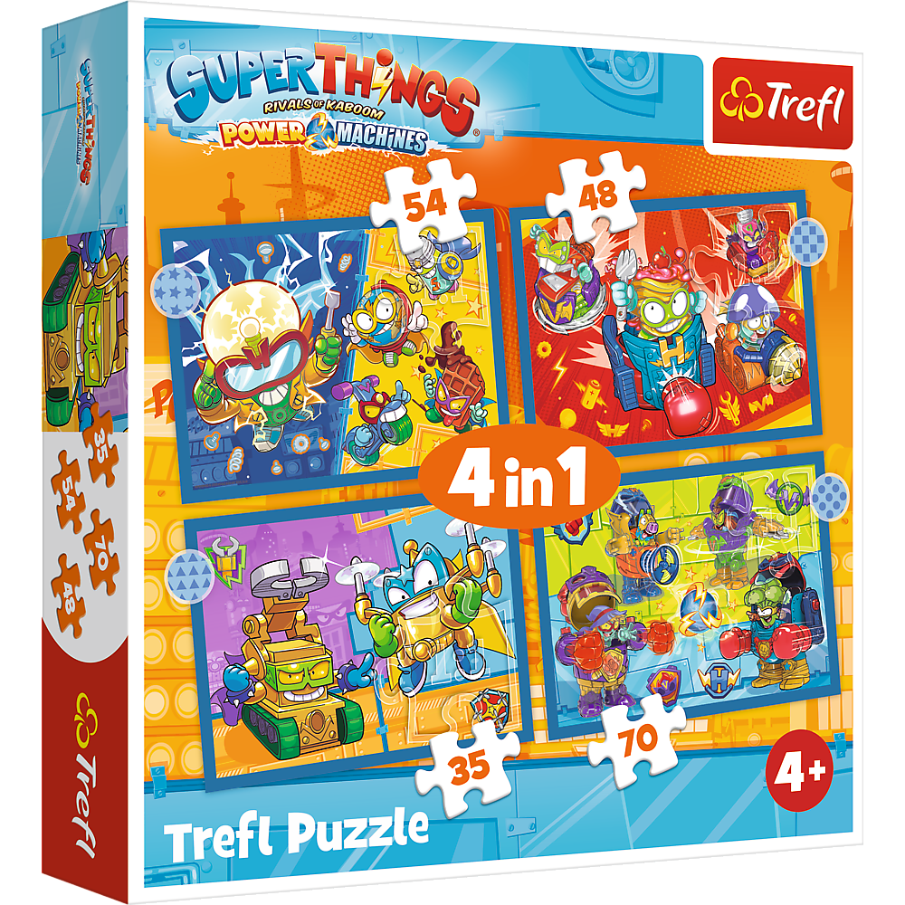 Puzzle 4w1 (35,48,54,70) Super akcja Super Things 34390