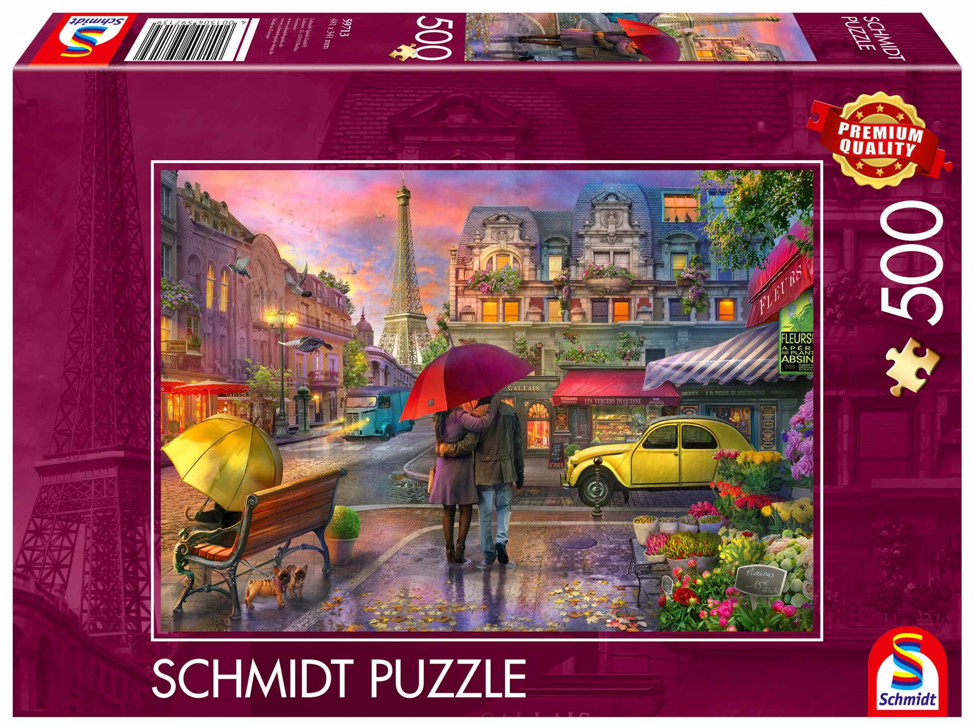 Puzzle 500 PQ Paryż w deszczu 113379