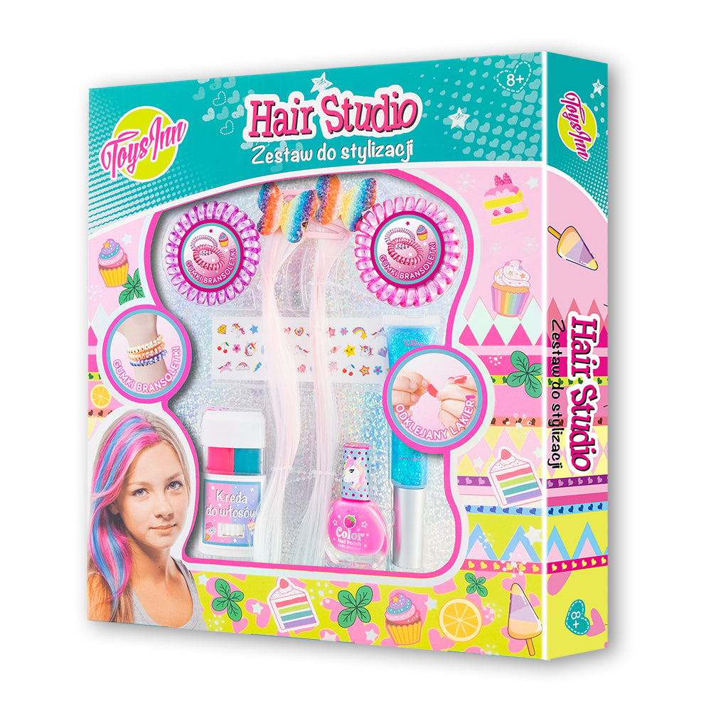 Zestaw hair studio z pasemkami ToysInn STN 6536