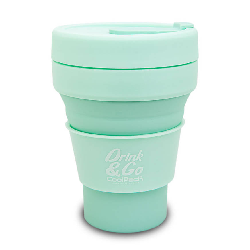 Kubek silikonowy 355 ml pastelowy powder mint
