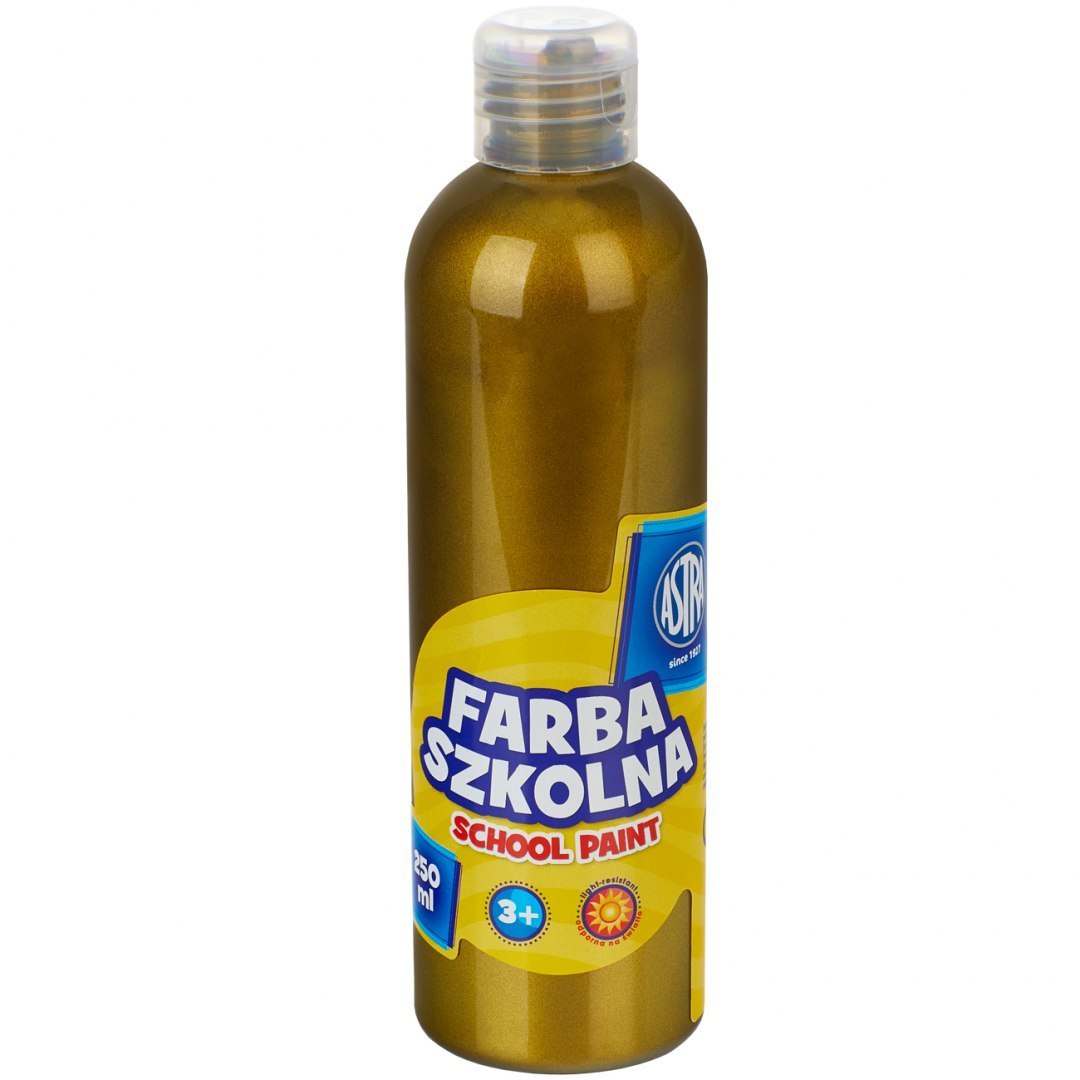 Farba szkolna naturalna tempera Astra 250 ml metaliczna zielona