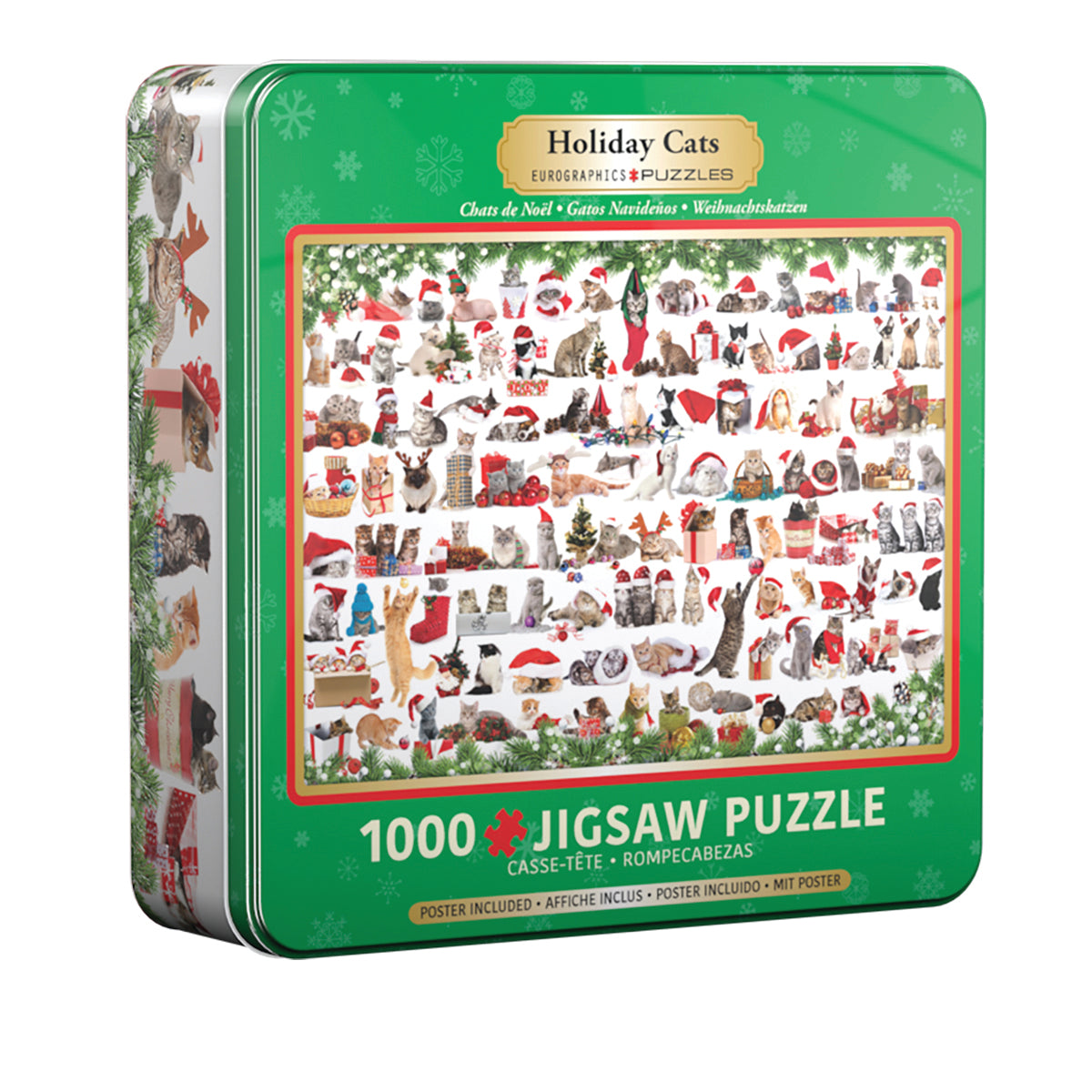 Puzzle 1000 TIN Holiday Cats 8051-0940