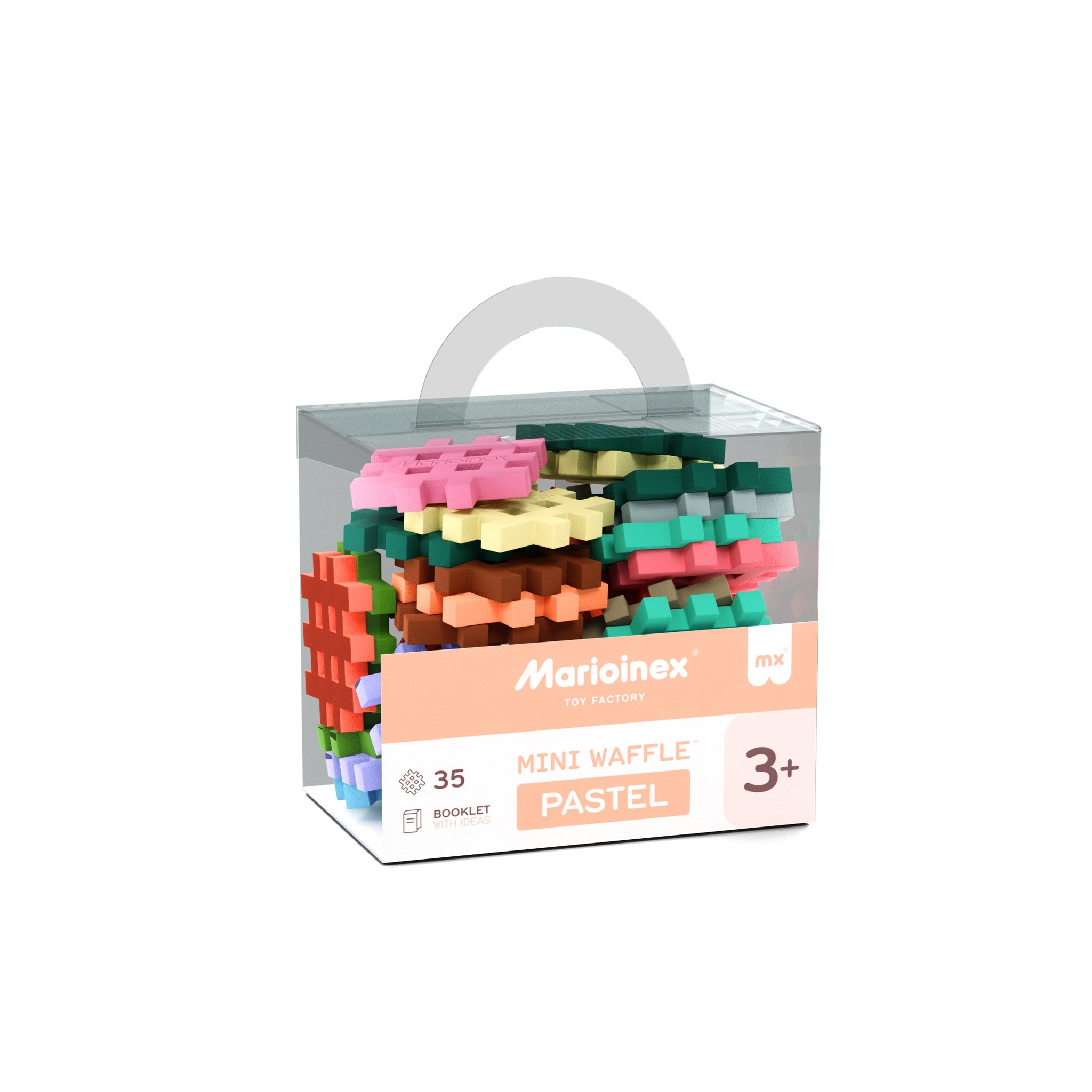 Klocki konstrukcyjne Waffle mini Pastel 35 elementów