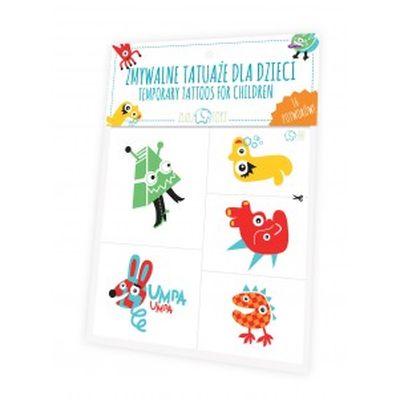 Tatuaże zmywalne dla dzieci Potwory PAP