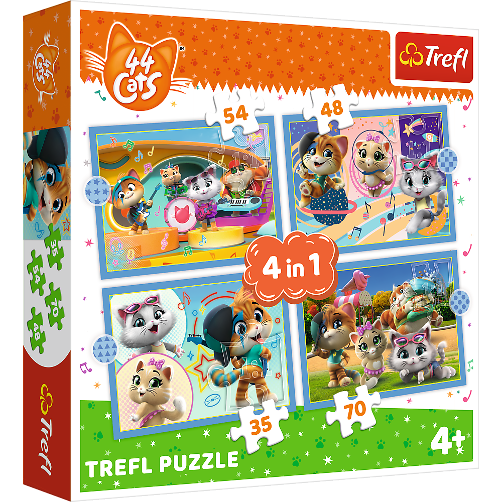 Puzzle 4w1 (35,48,64,70) Kocia ferajna 44 Cats 34612
