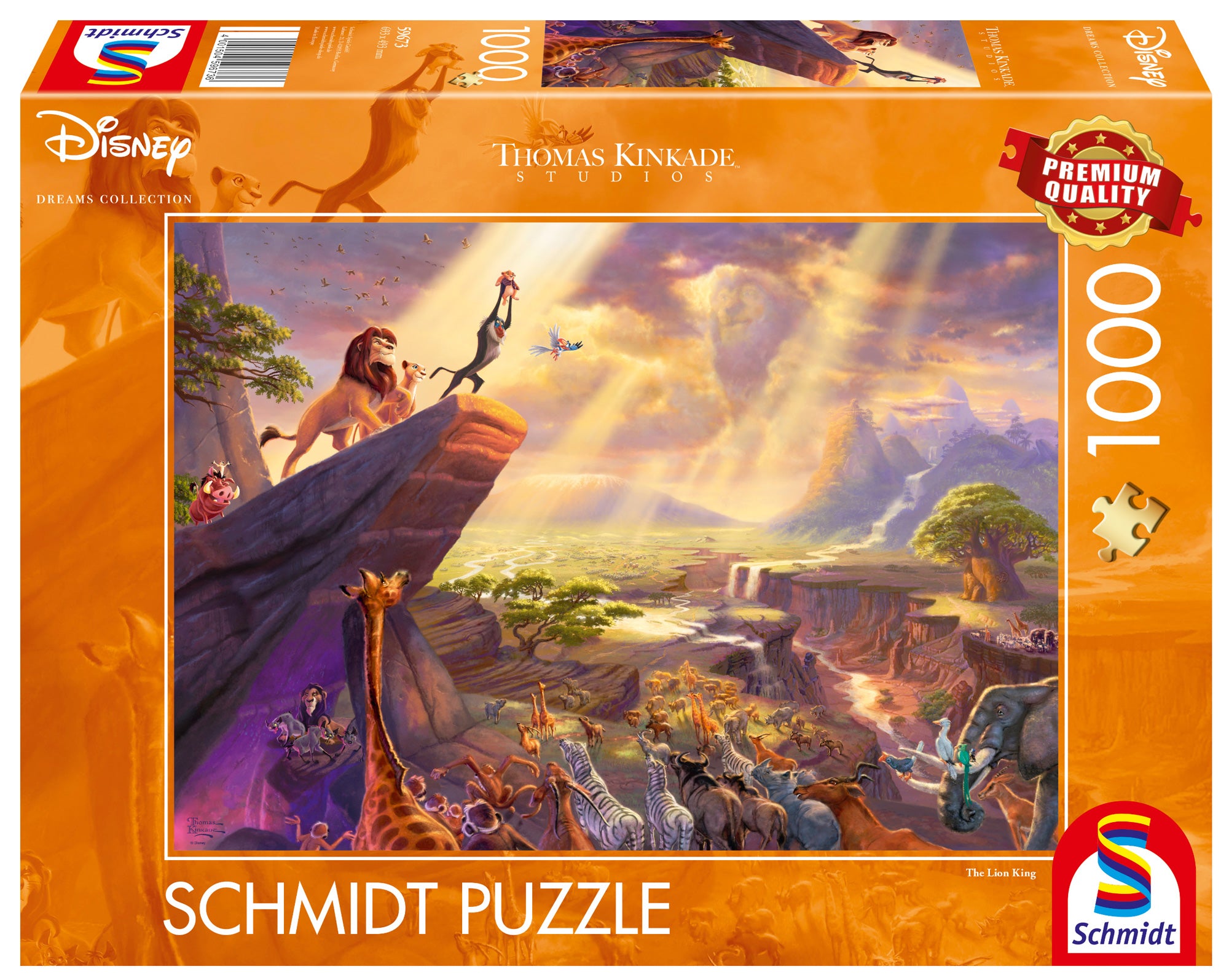 Puzzle 1000 PQ T. Kinkade Król Lew Disney 109415