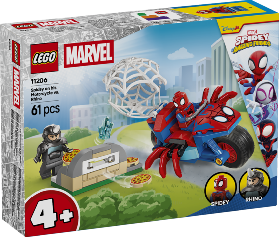 LEGO Spidey na motocyklu kontra Rhino 11206