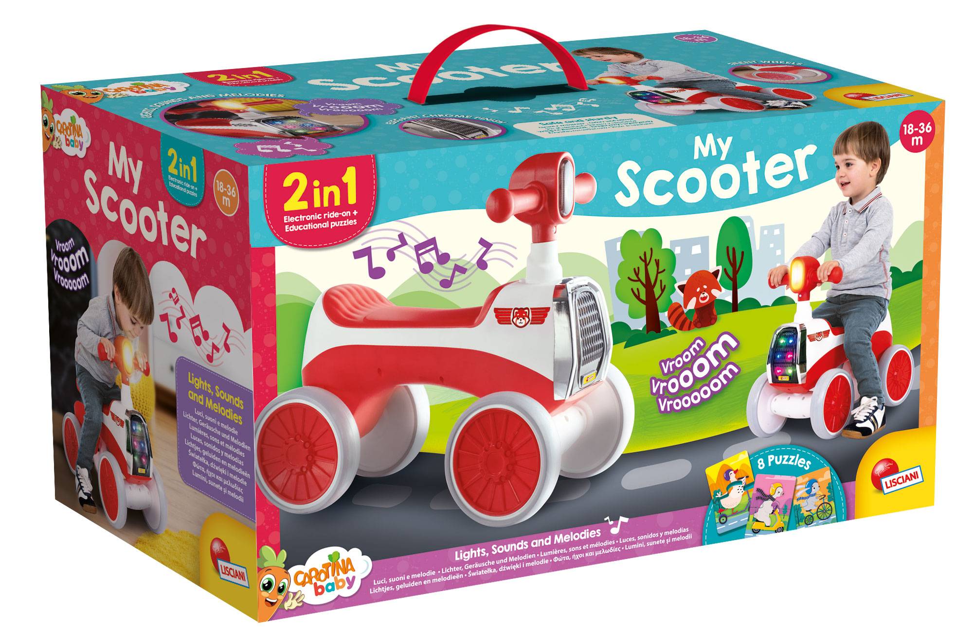 Lisciani Carotina baby Jeździk z grami 304-102235