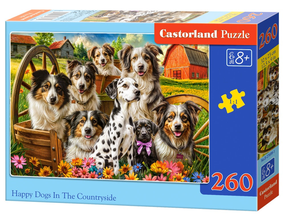 Puzzle 260 Happy Dogs In The Countryside B-27699-1