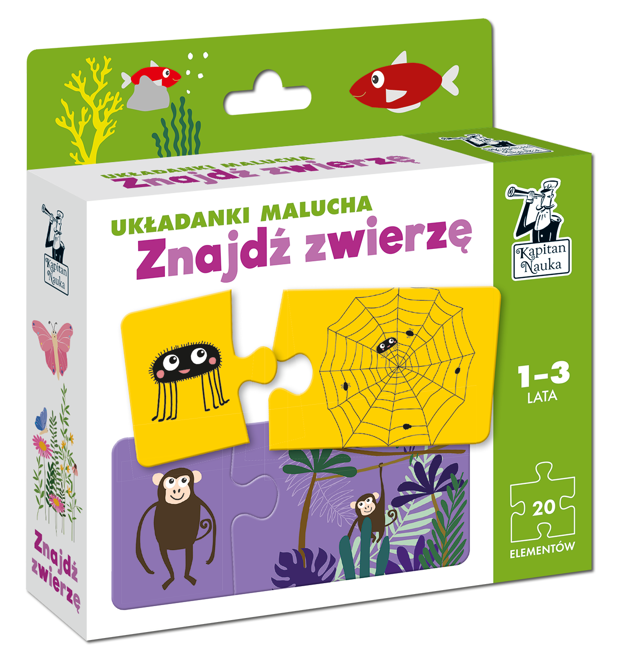 Układanki malucha Znajdź zwierzę Kapitan Nauka