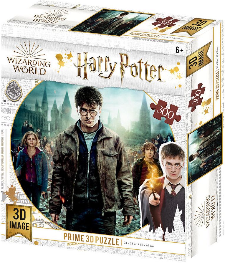 Puzzle 3D 300 magiczne Harry Potter Złota Trójka