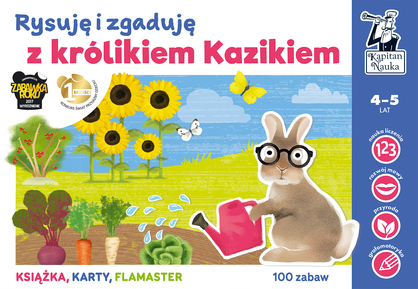 Rysuję i zgaduję z królikiem Kazikiem. Kapitan Nauka wyd. 2