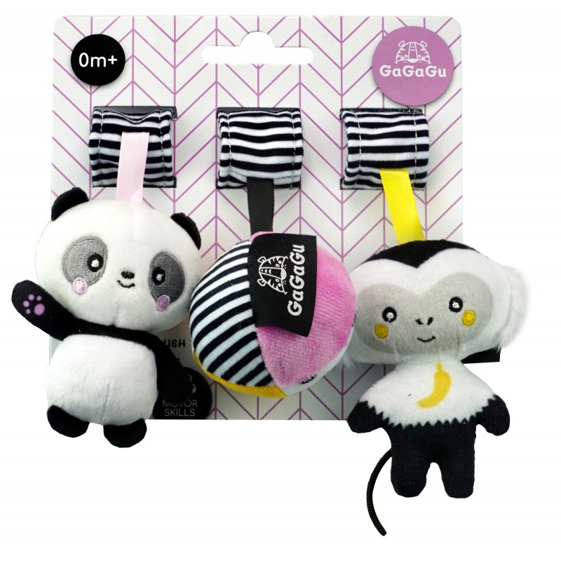 Pluszowe zawieszki Panda Małpka Piłka GGG9785