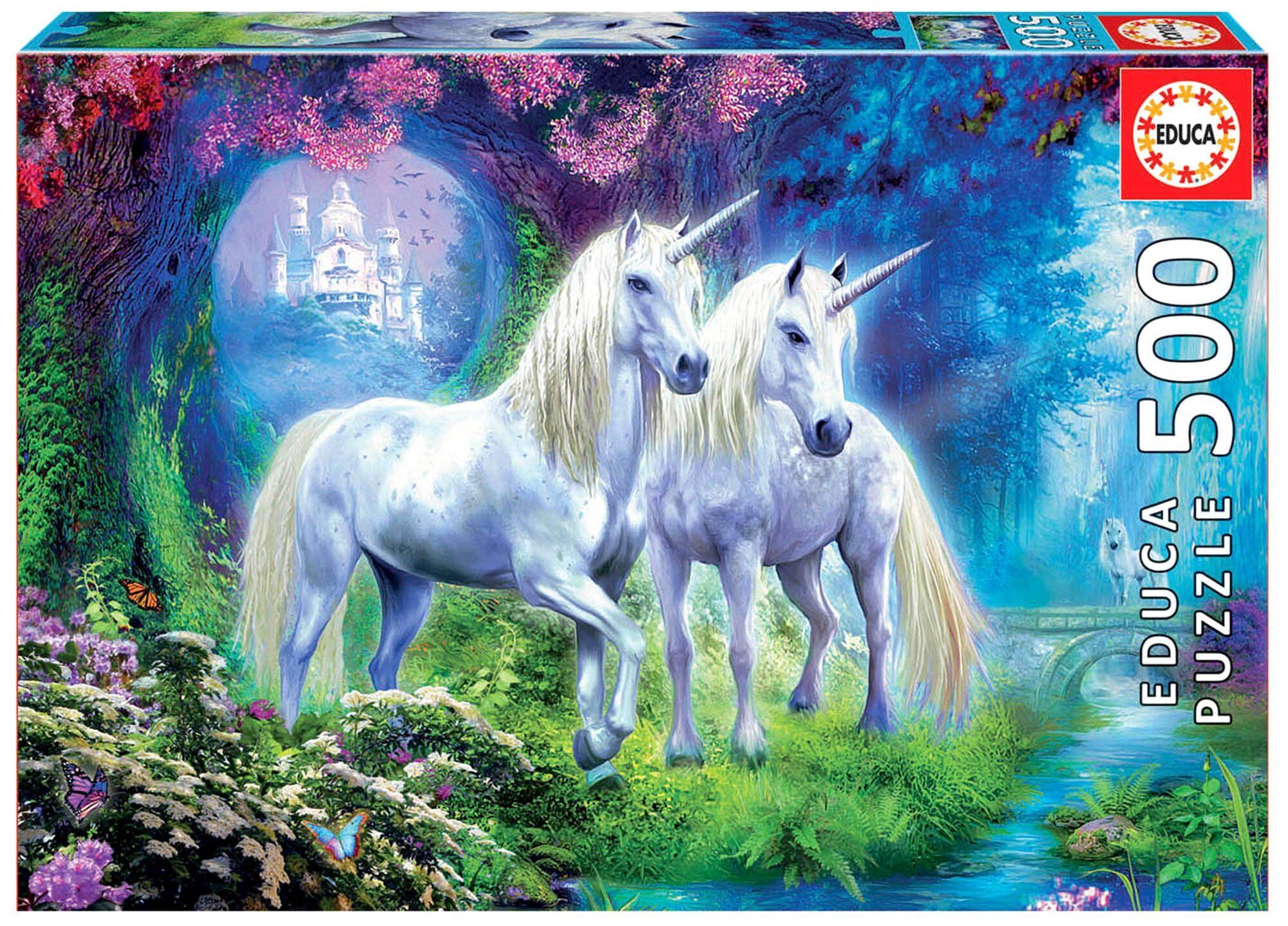 Puzzle 500 Jednorożce w lesie 109627