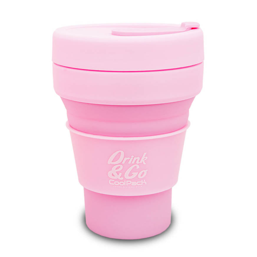 Kubek silikonowy 355 ml pastelowy powder pink