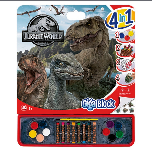 Zestaw artystyczny Giga Blok 4w1 Jurassic world