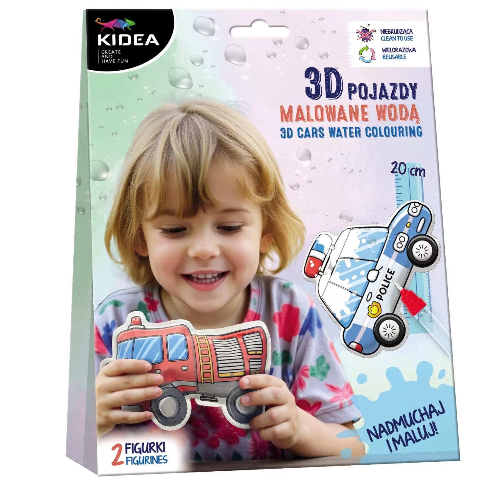 Magiczne pojazdy do malowania wodą Kidea