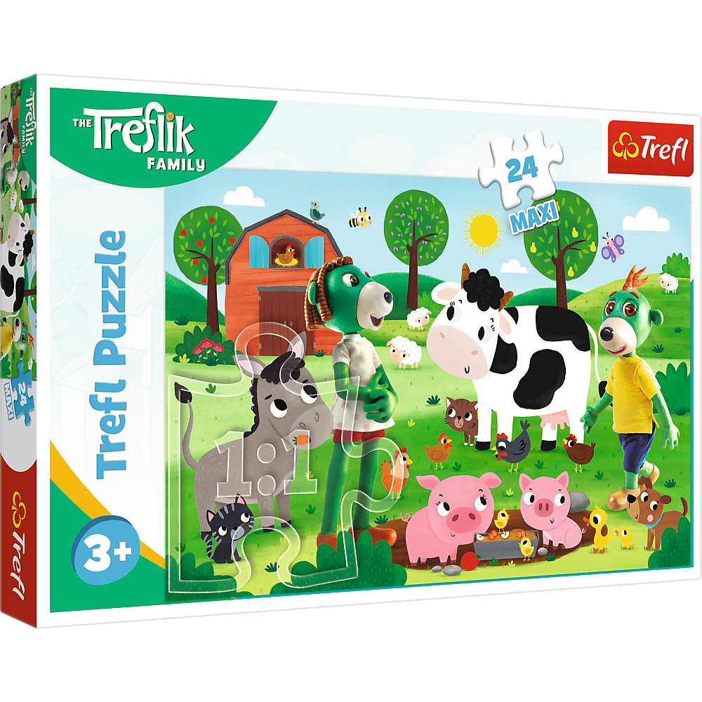 Puzzle 24 maxi Rodzina Treflików na wsi 14361