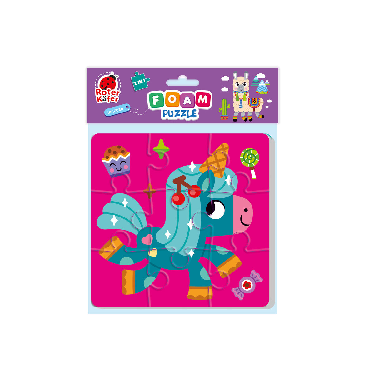 Puzzle 2w1 Jednorożec i lama RK6050-02