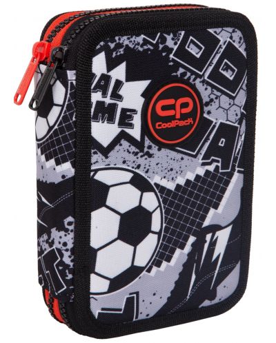 Piórnik 2-komorowy z wyposażeniem Coolpack Jumper 2 grey ball