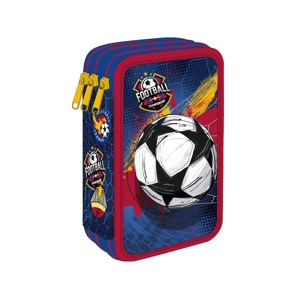 Piórnik 3-komorowy z wyposażeniem Coolpack Jumper 3 football