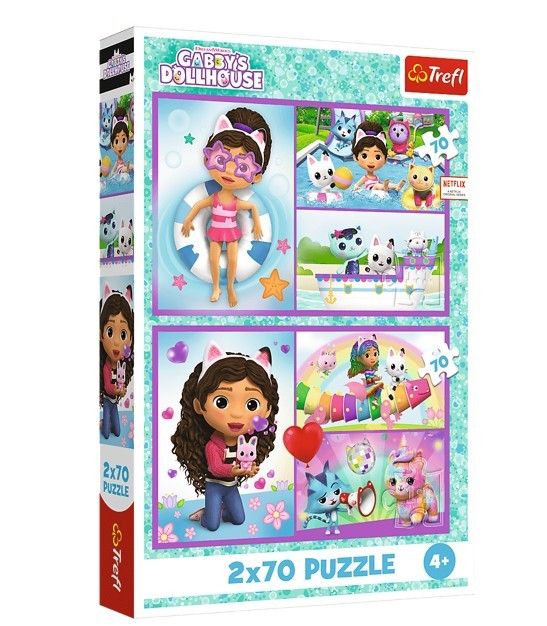 Puzzle 2x70 Baw się z Gabby 34438